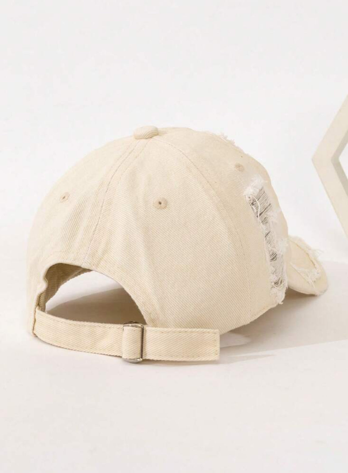 Distressed Brim Soft-Top Baseball Cap