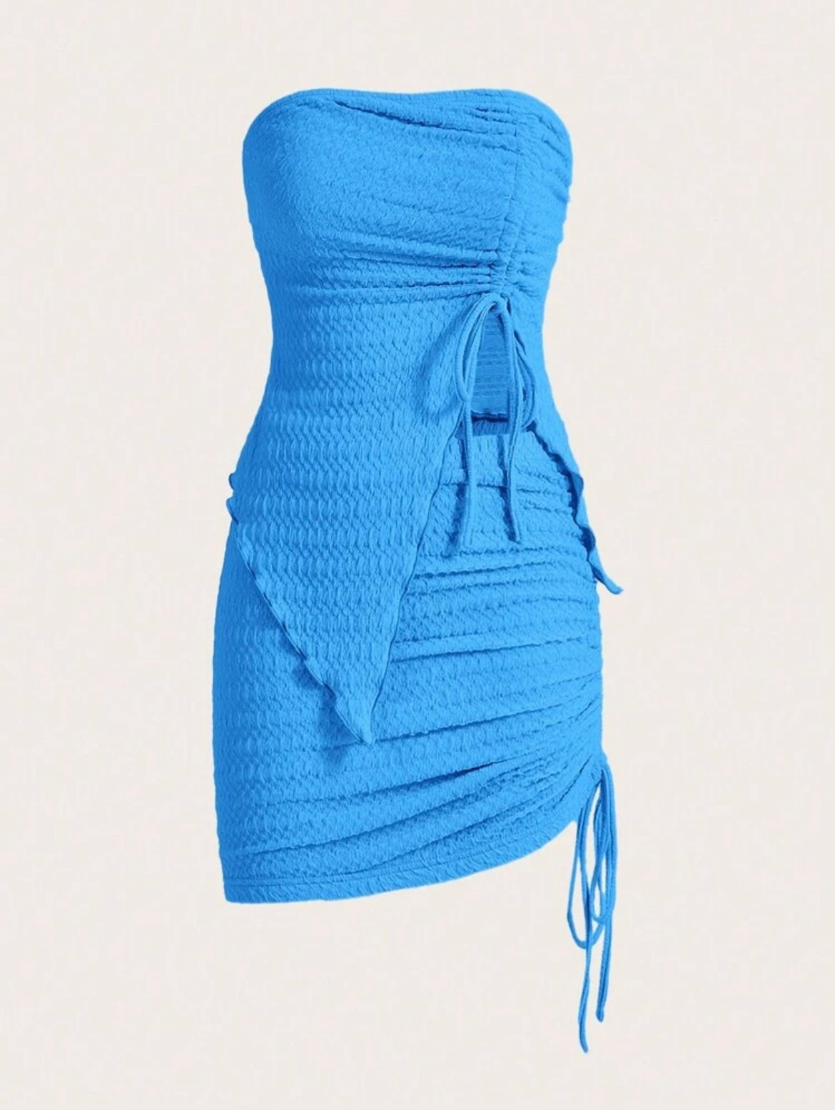 ICON Drawstring Front Tube Top & Bodycon Skirt