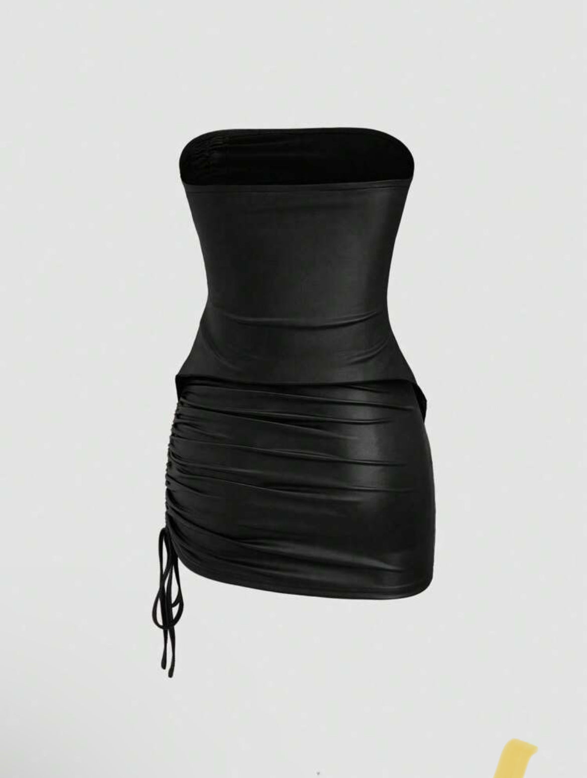 Top & Drawstring Mini Skirt Set Outfit