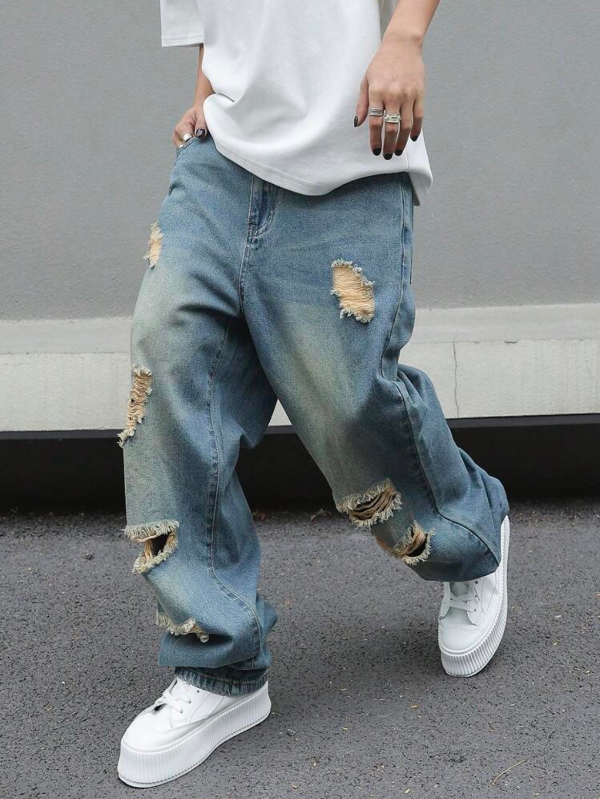 Loose Fit Denim Jeans