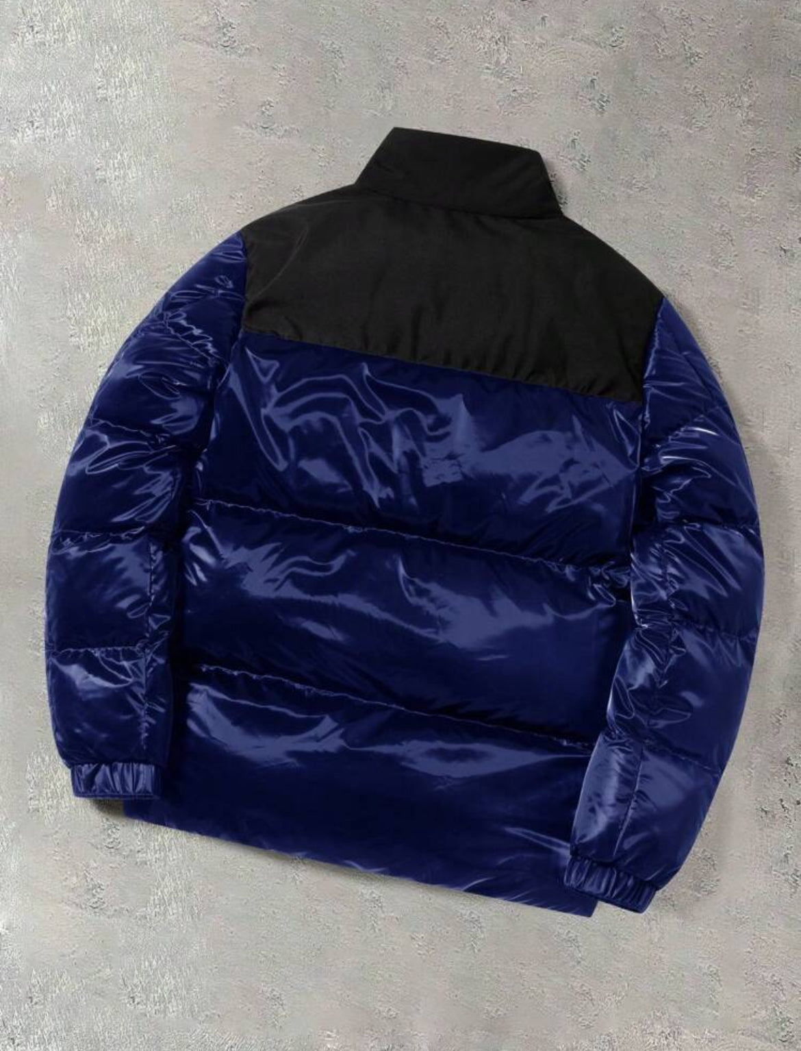 Manfinity EMRG Men’s Color Block Cross Print Padded Winter Coat