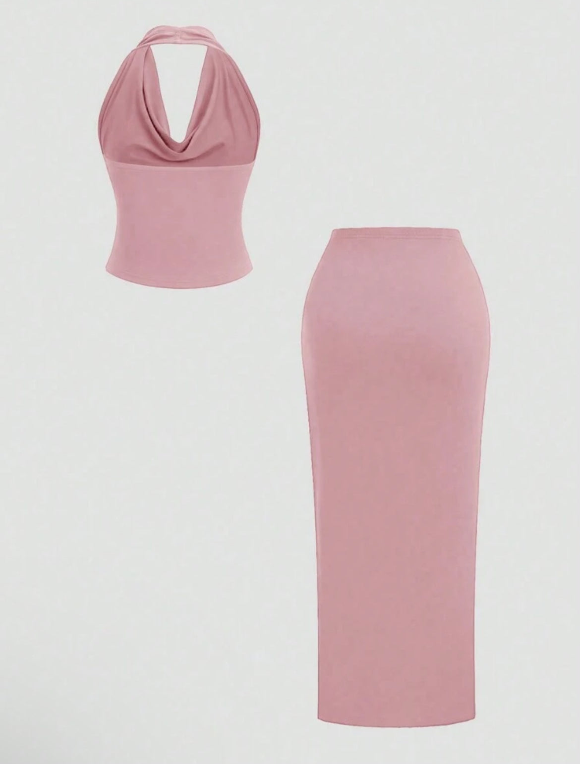 Sweetra Scoop Neck
Backless Halter Crop Top