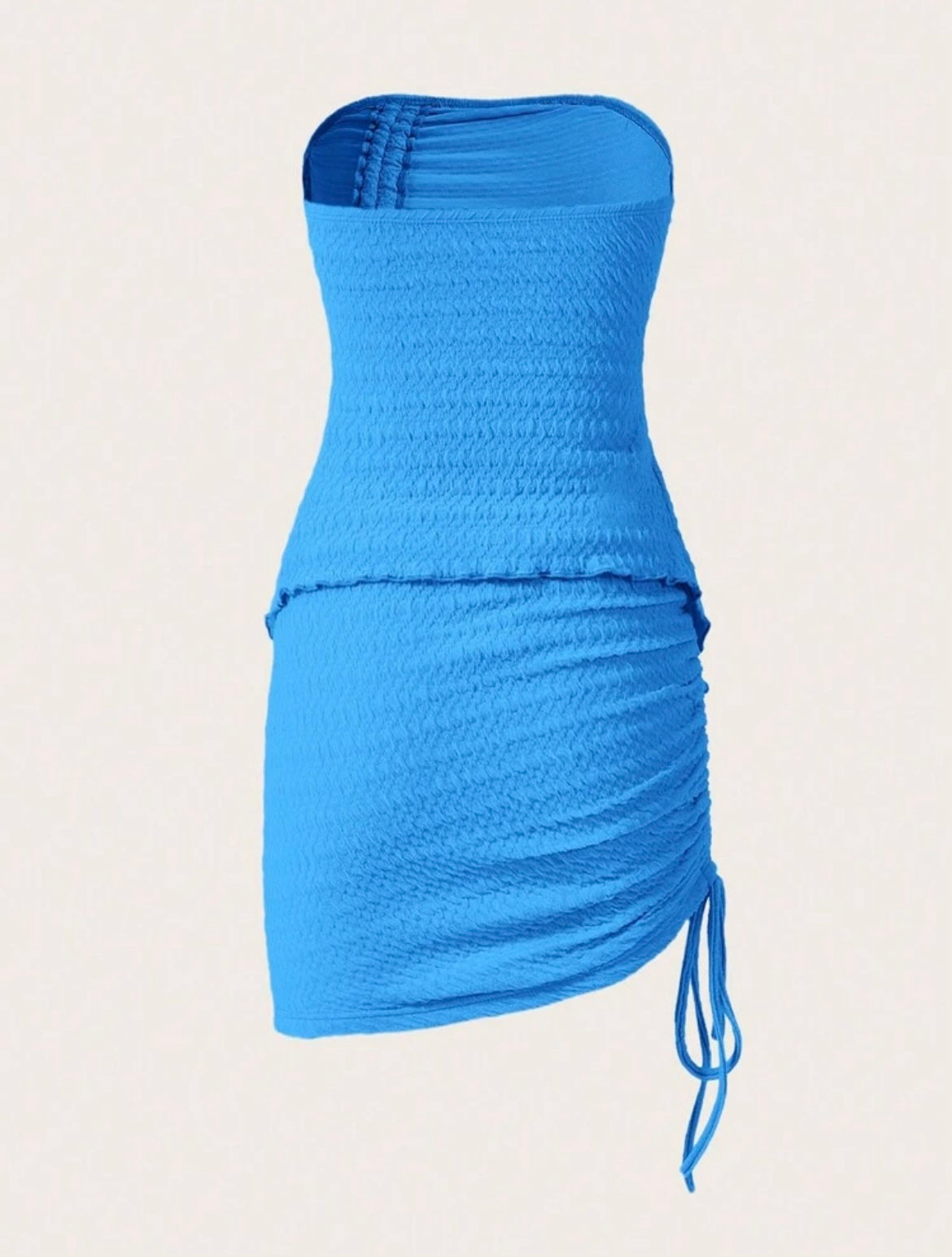 ICON Drawstring Front Tube Top & Bodycon Skirt