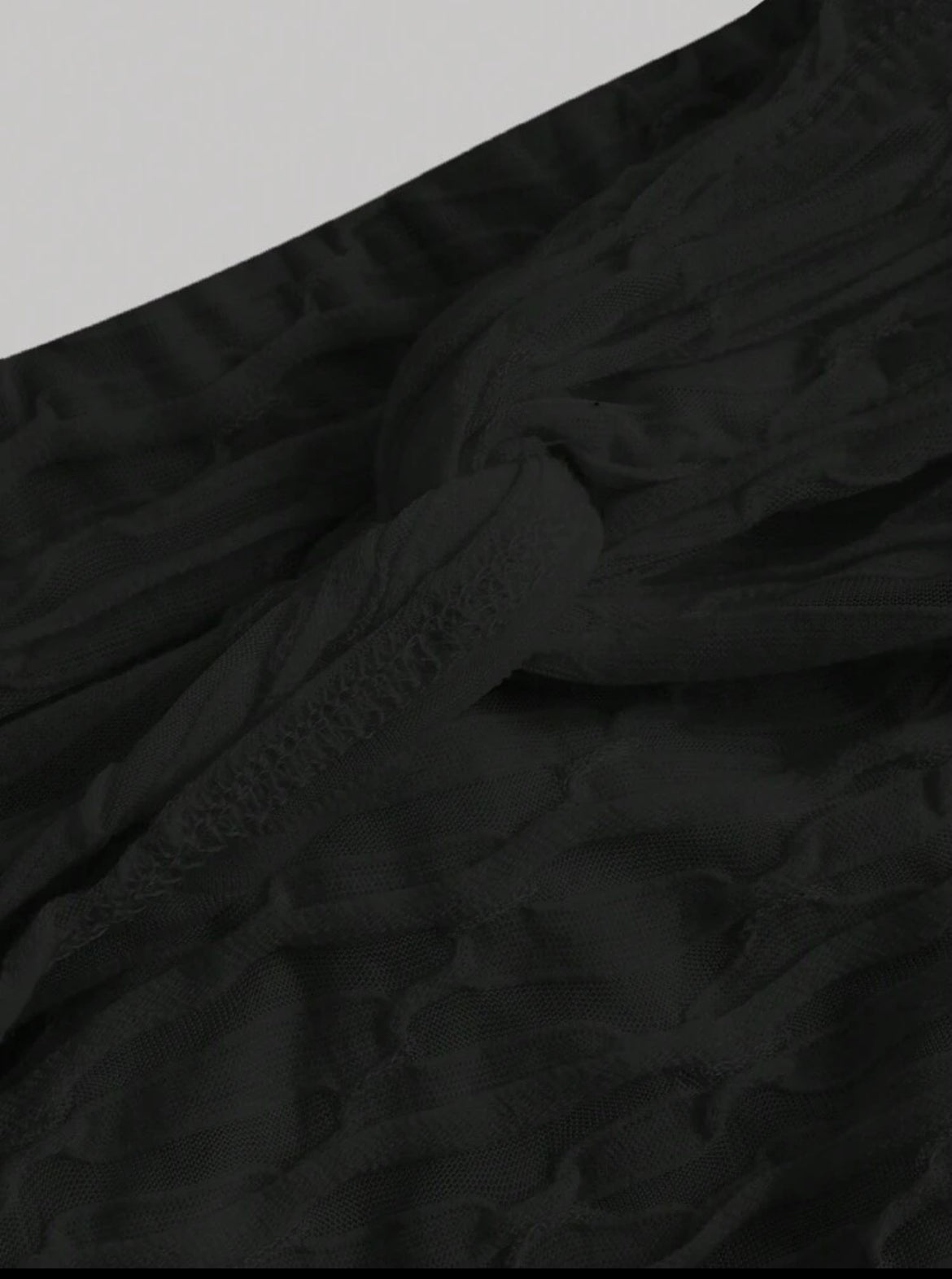 Jacquard Top And Skirt Black Set