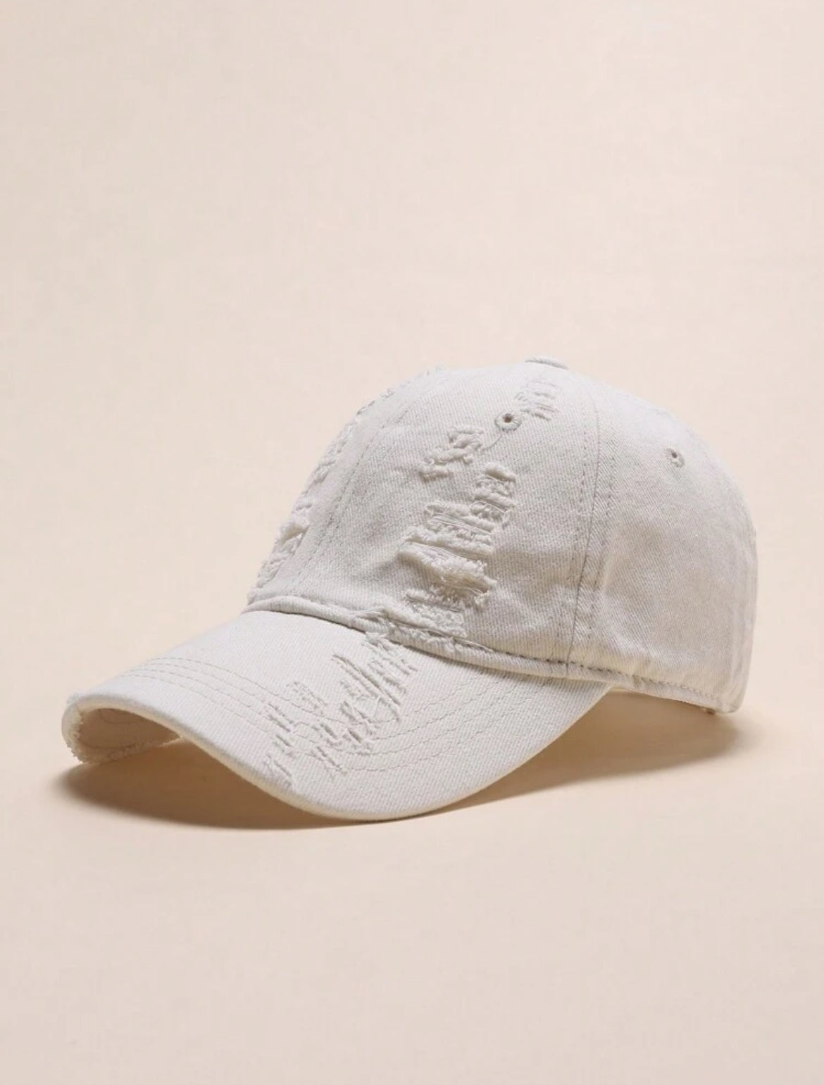 Distressed Brim Soft-Top Baseball Cap