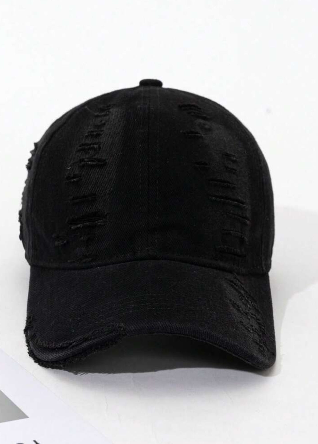 Distressed Brim Soft-Top Baseball Cap