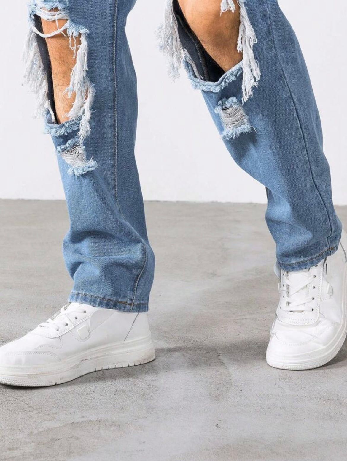 Manfinity EMRG Cut Out Ripped Jeans