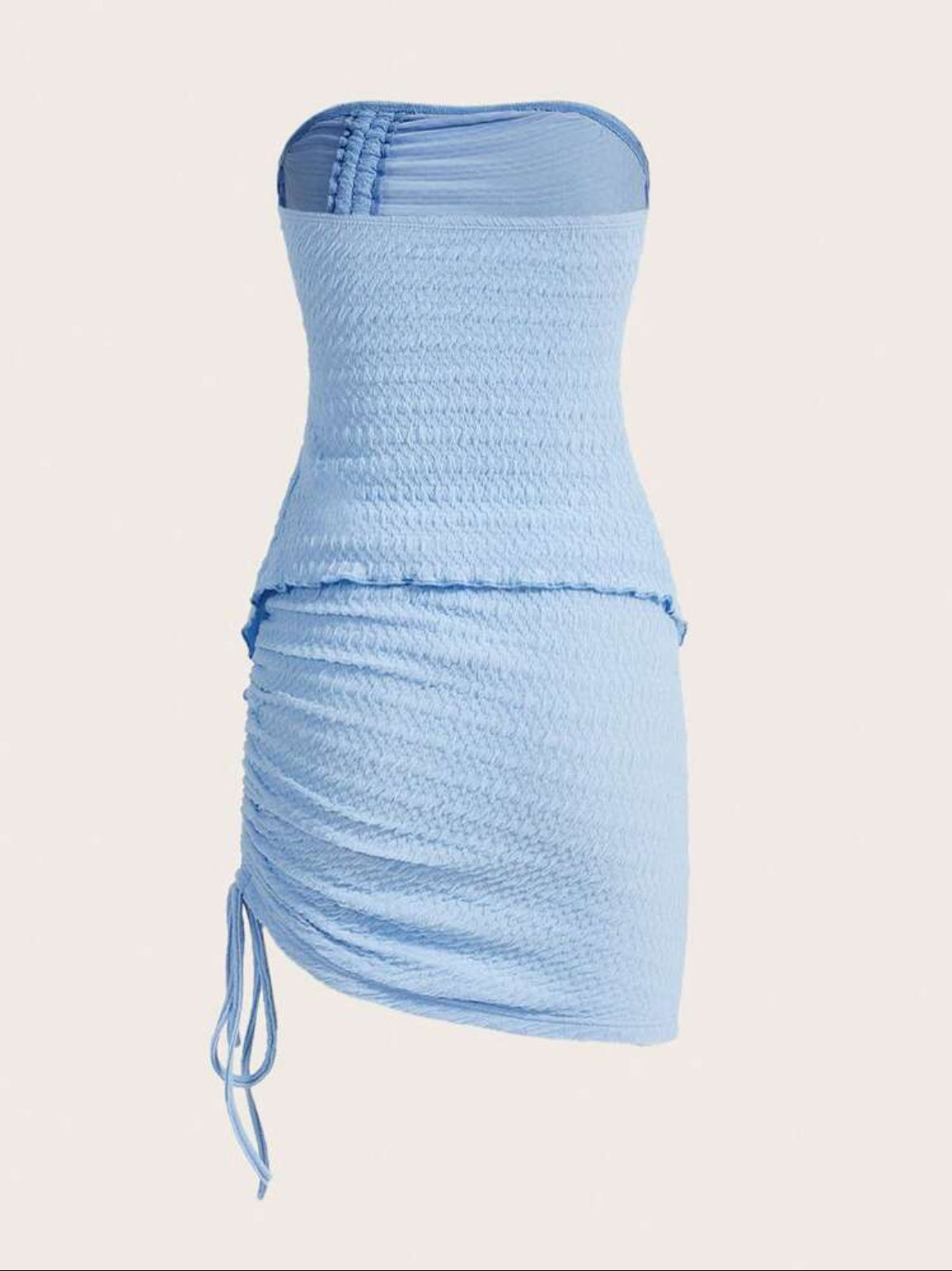 ICON Drawstring Front Tube Top & Bodycon Skirt