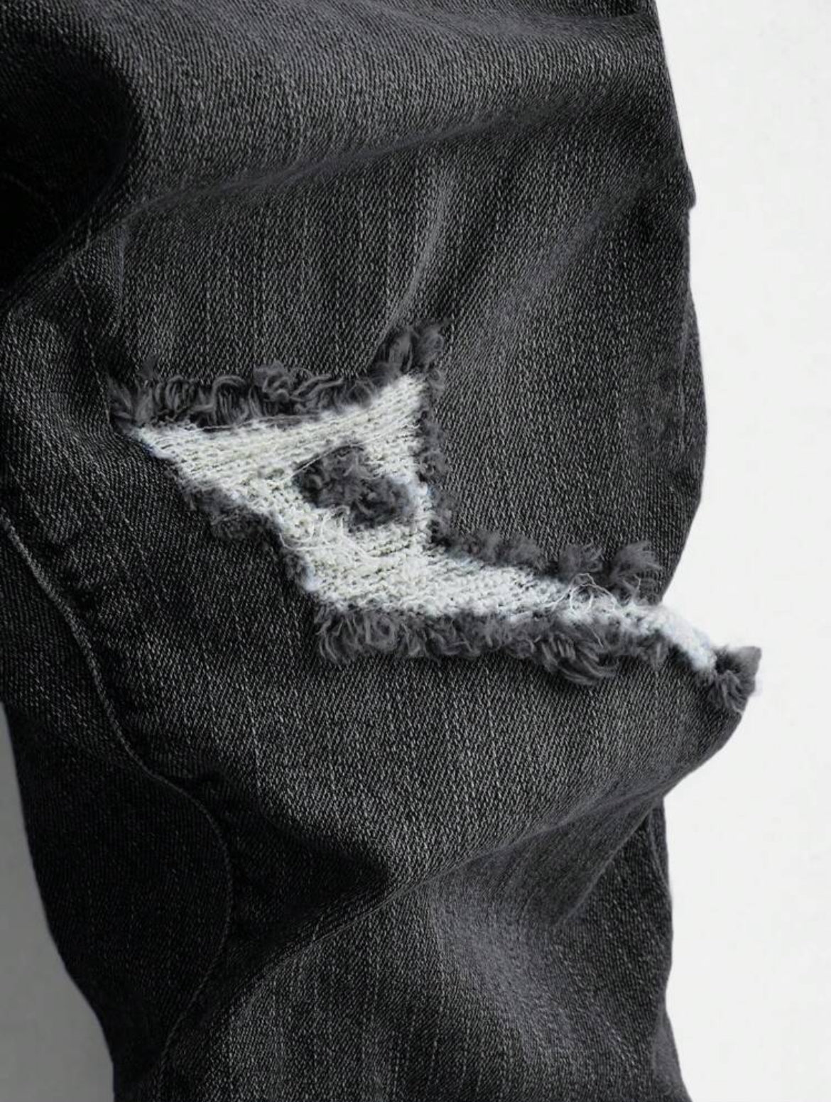 Tween Boys’ 2-Piece Distressed Denim Set with Unique Texture