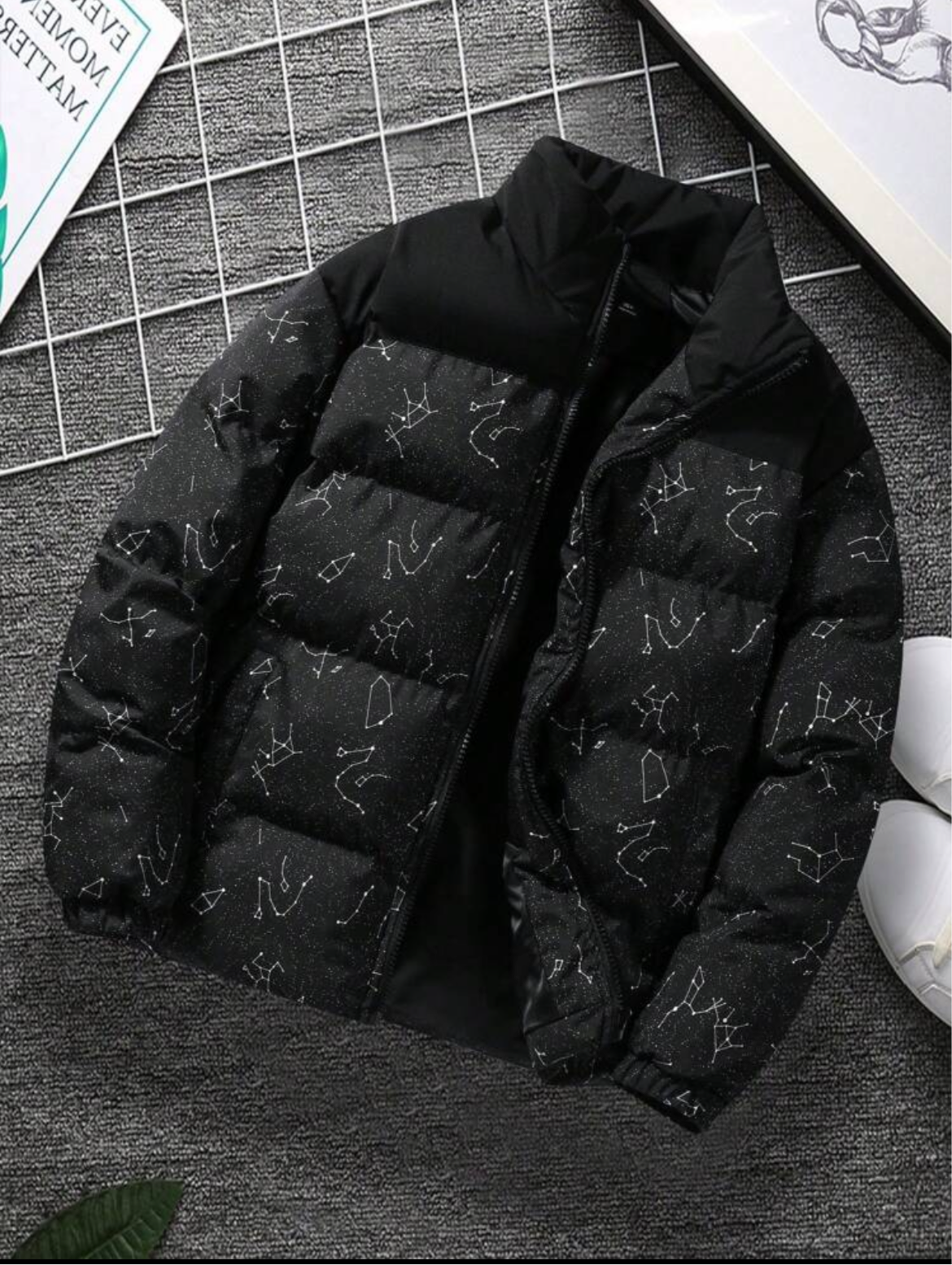 Manfinity Hypemode Oversized Graphic Zip-Up Jacket for Men