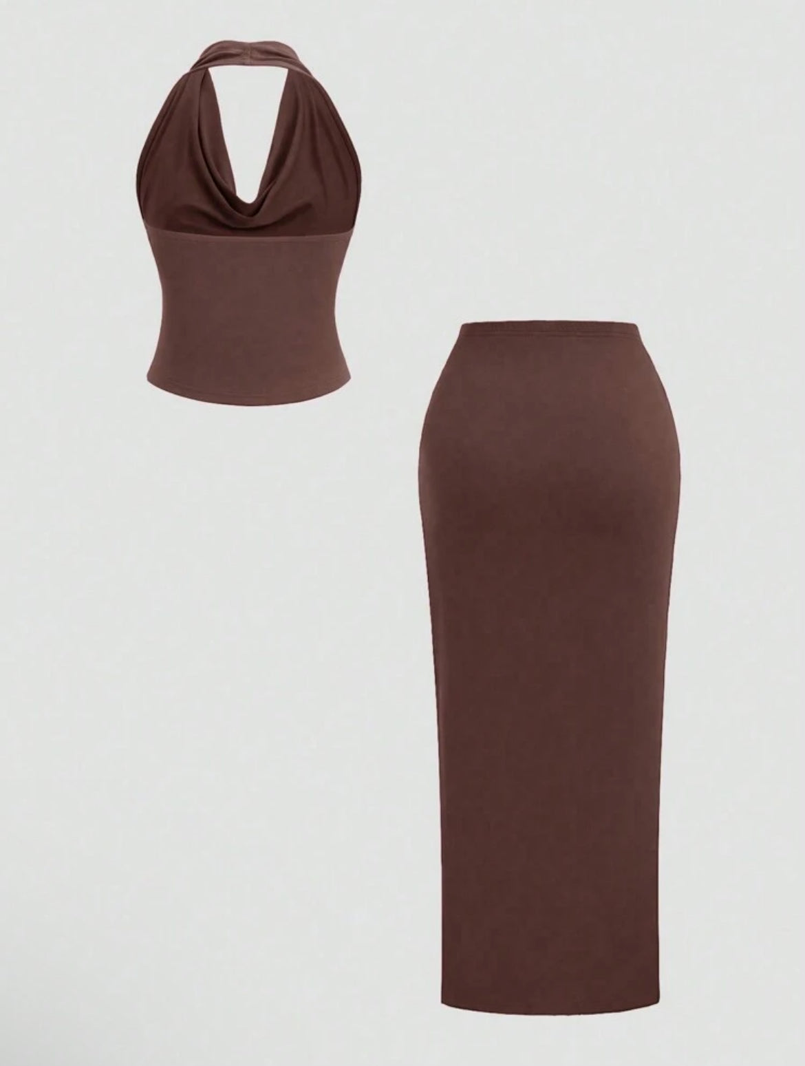 Sweetra Scoop Neck
Backless Halter Crop Top