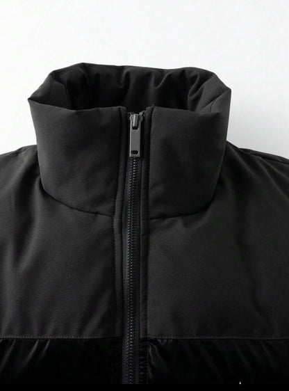 Manfinity EMRG Men’s Color Block Cross Print Padded Winter Coat