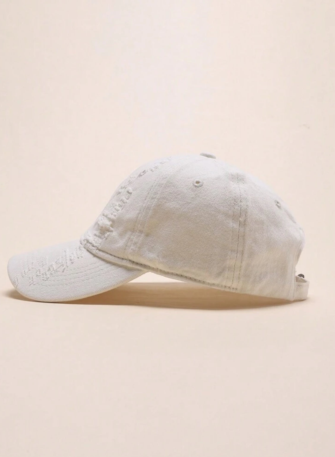 Distressed Brim Soft-Top Baseball Cap