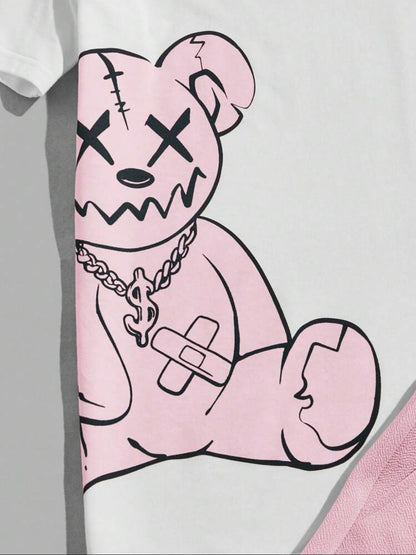 Manfinity Bear T-Shirt And Shorts