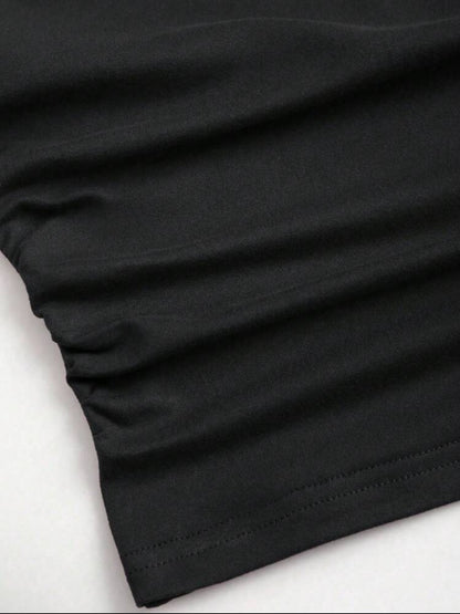 Sweetra Scoop Neck
Backless Halter Crop Top
