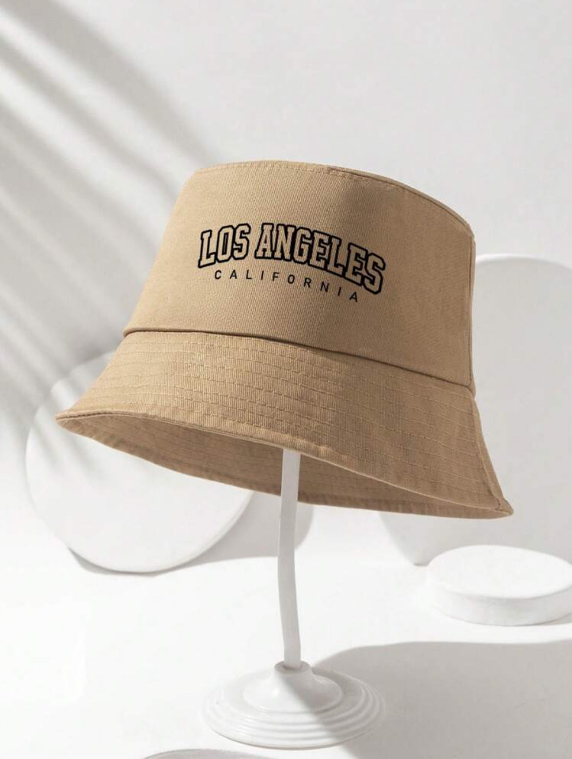 Unisex ‘LOSANGELES’ Hollow-Out Bucket Hat”