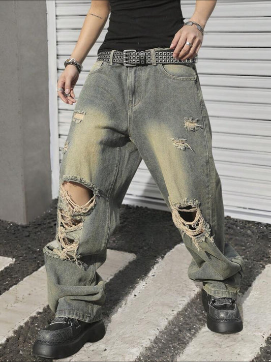 Leg Loose Casual Trendy Jeans