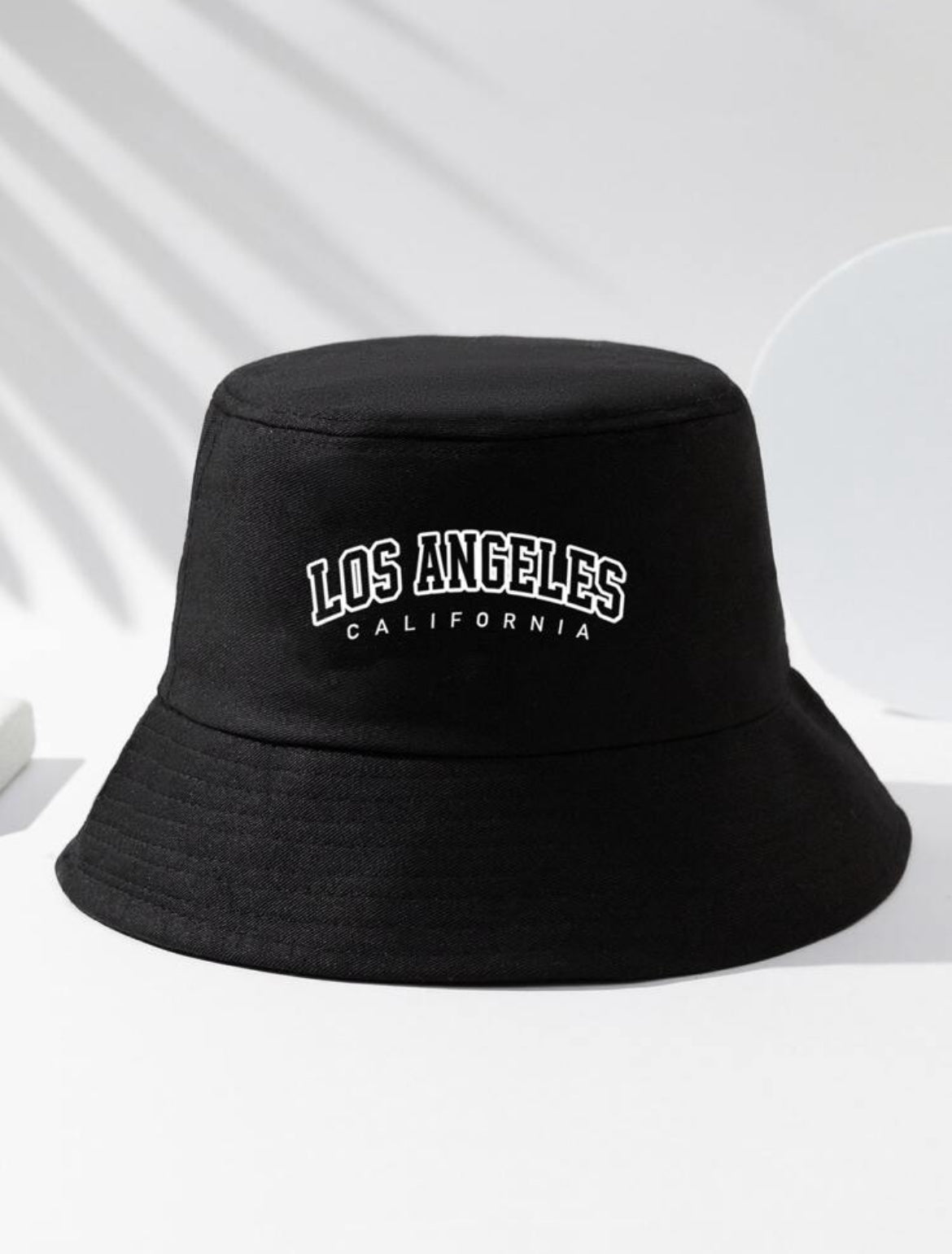 Unisex ‘LOSANGELES’ Hollow-Out Bucket Hat”