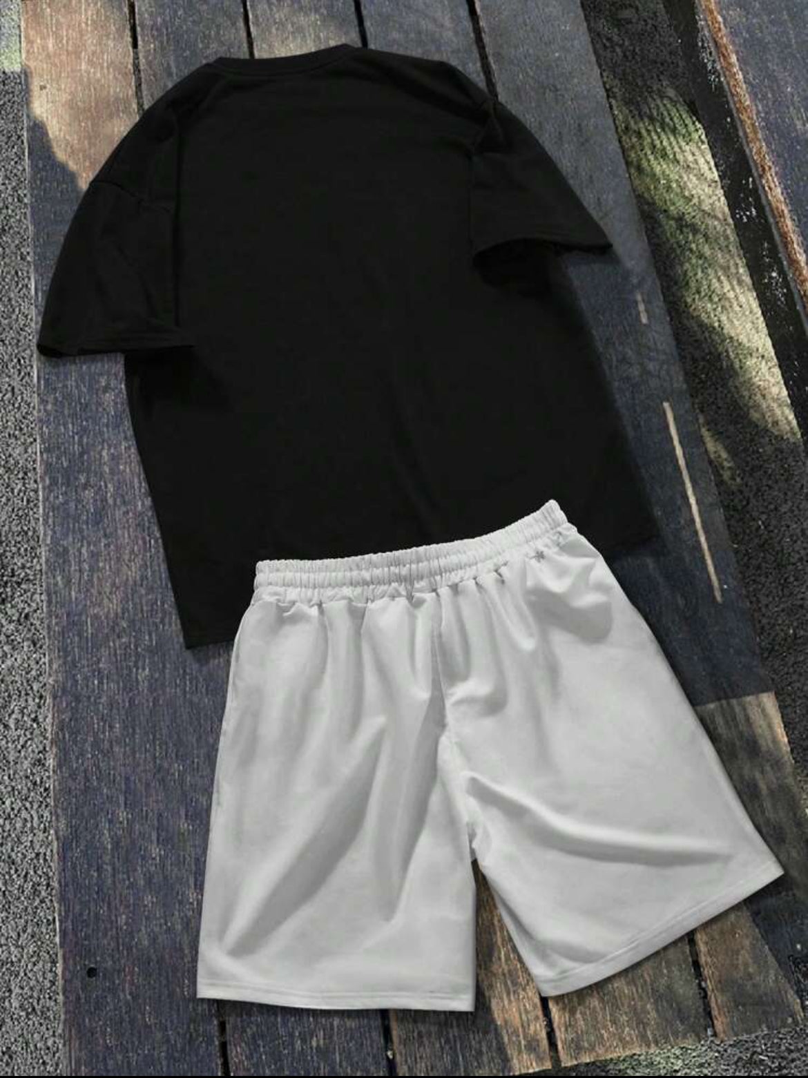 Men's T-Shirt And Drawstring Shorts Set