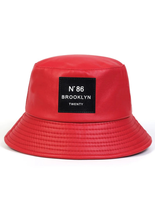 Unisex Letter Detail Fashion Bucket Hat