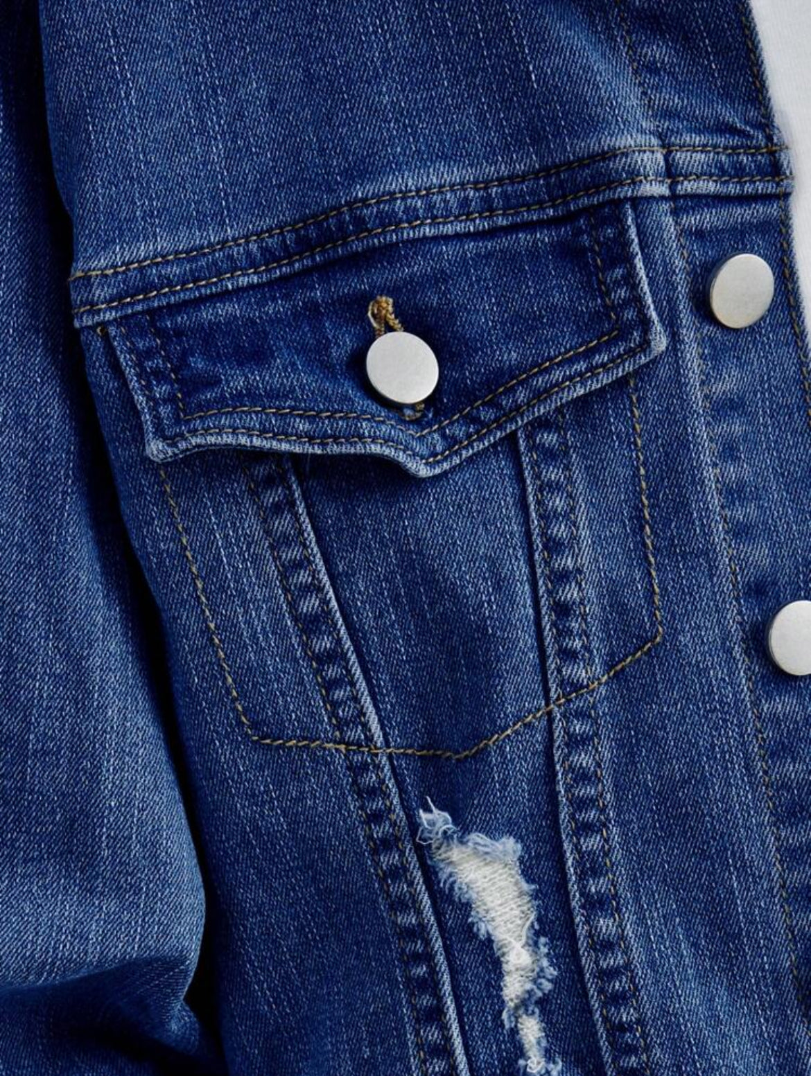 Tween Boys’ 2-Piece Distressed Denim Set with Unique Texture
