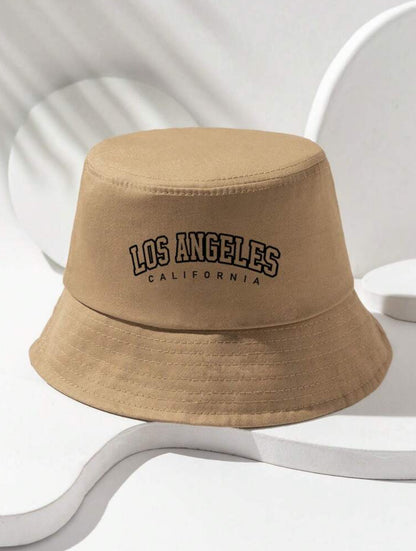 Unisex ‘LOSANGELES’ Hollow-Out Bucket Hat”