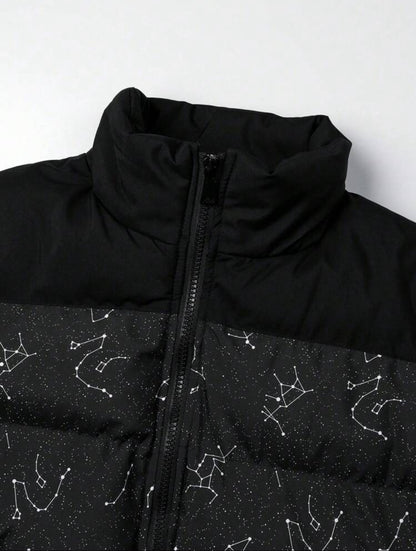 Manfinity Hypemode Oversized Graphic Zip-Up Jacket for Men
