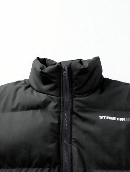 Manfinity Streetrush Men’s Flame Pattern Winter Coat – Blue