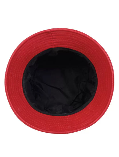 Unisex Letter Detail Fashion Bucket Hat