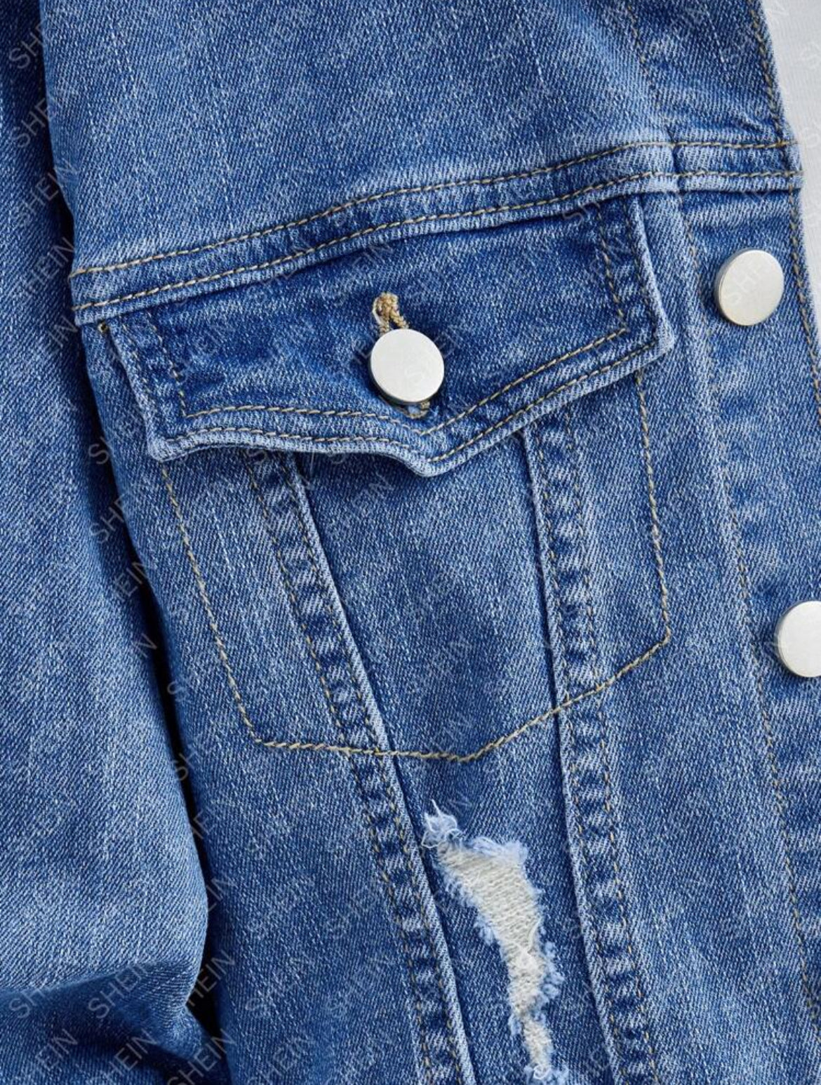 Tween Boys’ 2-Piece Distressed Denim Set with Unique Texture