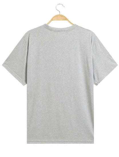 Men's Letter & Rose Casual T-Shirt