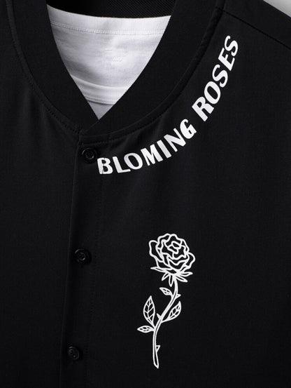 Manfinity Homme Floral & Letter Graphic Shirt and Shorts Set