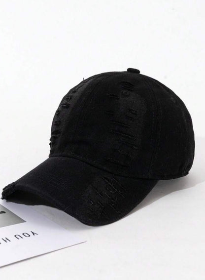 Distressed Brim Soft-Top Baseball Cap
