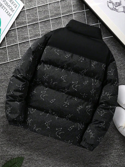 Manfinity Hypemode Oversized Graphic Zip-Up Jacket for Men
