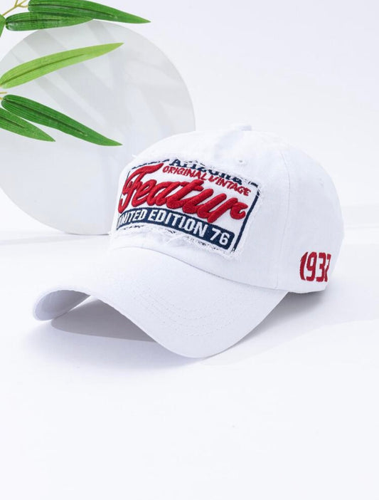 Men Letter Embroidered Baseball Cap Street