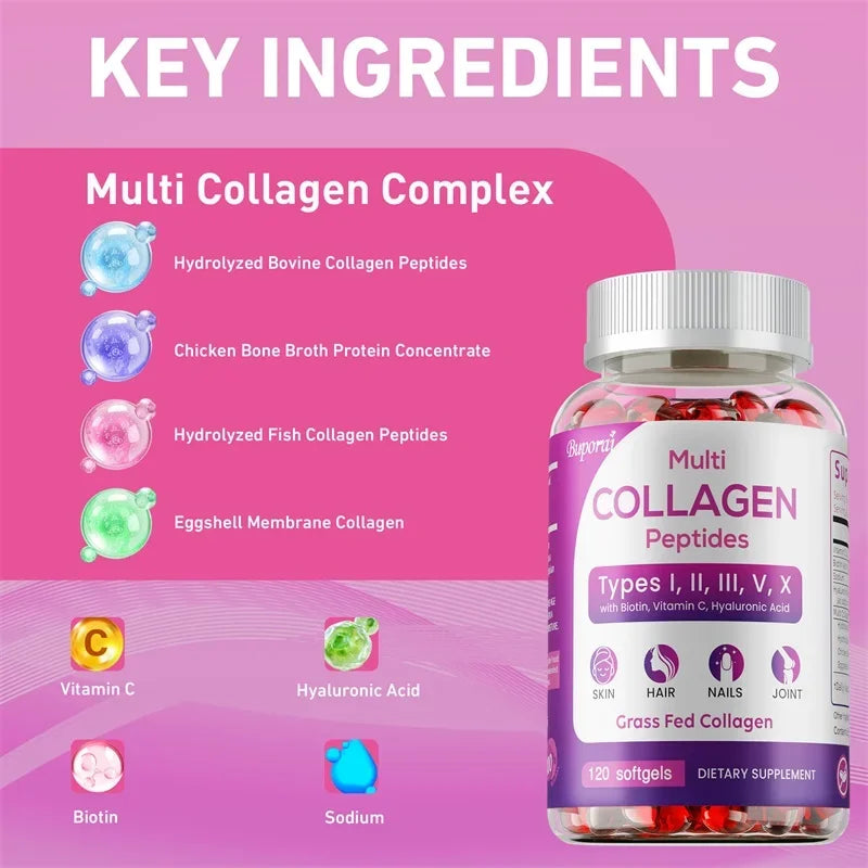 Collagen Peptides Capsules — Skin, Hair, Nails & Gut Support
