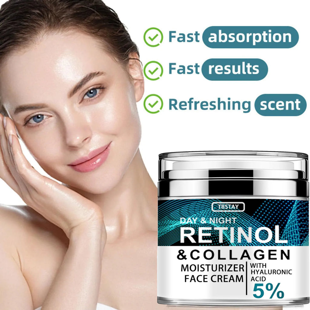 Collagen Retinol & Hyaluronic Acid Face Cream — Anti-Aging Skin Renewal