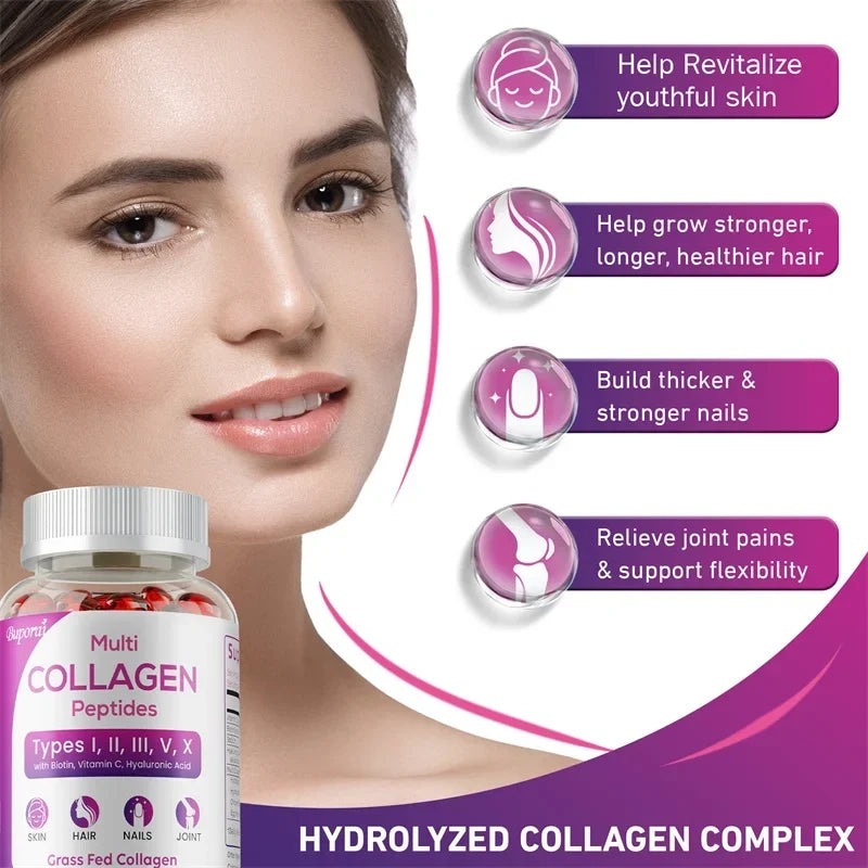 Collagen Peptides Capsules — Skin, Hair, Nails & Gut Support