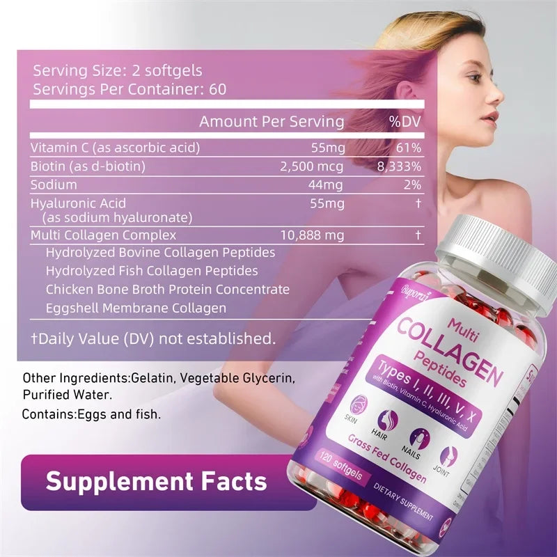 Collagen Peptides Capsules — Skin, Hair, Nails & Gut Support