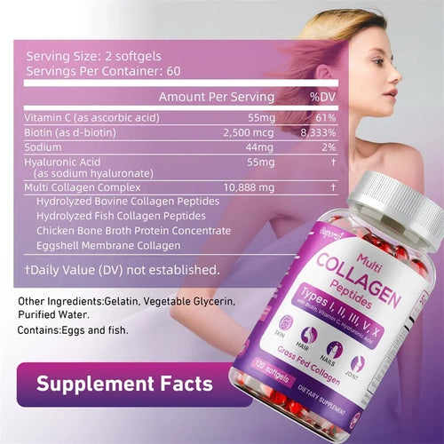 Collagen Peptides Capsules — Skin, Hair, Nails & Gut Support