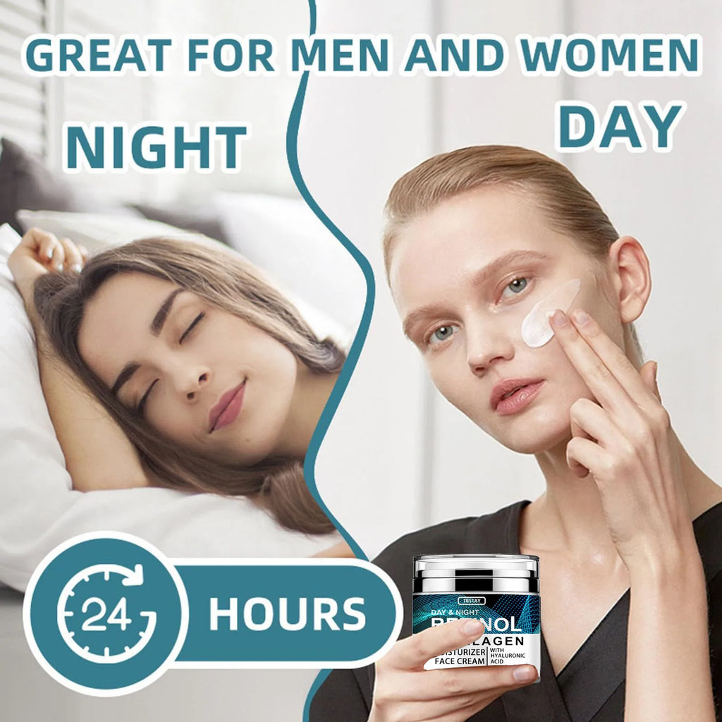 Collagen Retinol & Hyaluronic Acid Face Cream — Anti-Aging Skin Renewal