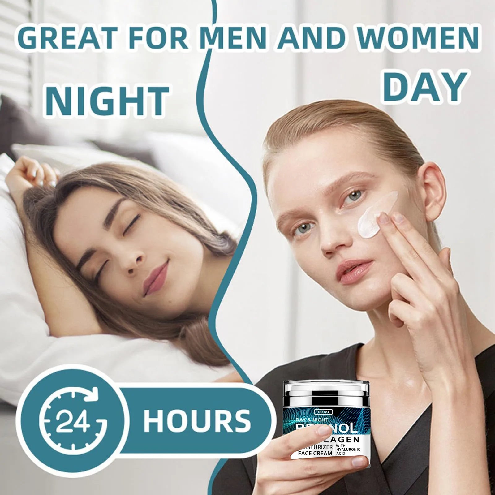 Collagen Retinol & Hyaluronic Acid Face Cream — Anti-Aging Skin Renewal
